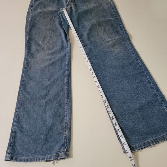 Structure Men's Straight Fit Blue Denim Jeans - Picture 6 of 13